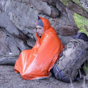 First aid raincoat/survival blanket loss of temperature insulation