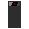 20000mAh Power Bank Ultra Thin External Battery Pack Phone Charger Dual USB Ports Flashlight Battery Remain Display - Black