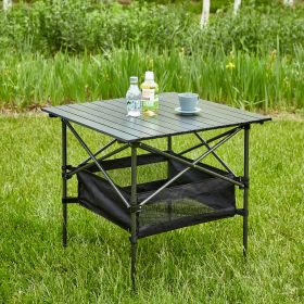 Lightweight Roll-up Square Aluminum Table for Camping, Picnics, Beach,Backyard, BBQ,