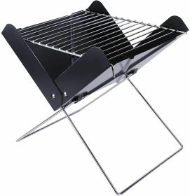 Portable Charcoal BBQ Grill, Notebook Shape, Tabletop Grill BB