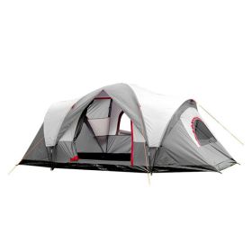 6 Person Camping Tents, Double Layers Waterproof Windproof with Top Roof Rainproof