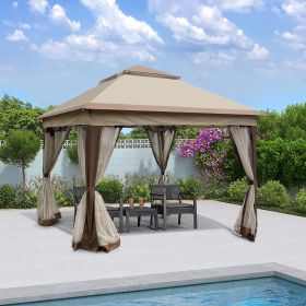 11" X 11" Pop Up Gazebo Canopy With Removable Zipper Netting