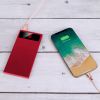 Ultra Thin External 20000mAh Power Bank Battery Pack Phone Charger Dual USB Ports Charge Level Display - Red