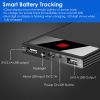 20000mAh Power Bank Ultra Thin External Battery Pack Phone Charger Dual USB Ports Flashlight Battery Remain Display - Black