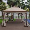 11" X 11" Pop Up Gazebo Canopy With Removable Zipper Netting