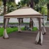 11" X 11" Pop Up Gazebo Canopy With Removable Zipper Netting