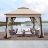 11" X 11" Pop Up Gazebo Canopy With Removable Zipper Netting