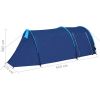 Tent, Waterproof, 4 Persons Navy Blue/Light Blue