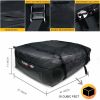 Car Roof Bag 15 Cubic Feet Black Rooftop Cargo Carrier Bag With Heavy Duty Straps 100% Waterproof Perfect for Camping,Luggage,Outdoor Gear /NO Side Ra