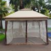 11" X 11" Pop Up Gazebo Canopy With Removable Zipper Netting