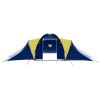 Camping Tent, 9 Persons Blue and Yellow