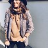 Fashion Autumn Winter Coat Sexy Lapel Comfort Cardigan Small Plaid Jacket