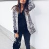 Autumn and Winter Coat Snakeskin Sexy Lapel Cardigan Comfortable Slim Jacket