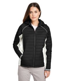 Ladies' Nautical Mile Puffer Packable Jacket - BLACK/ ANTQ WHT - XS (Color: BLACK/ ANTQ WHT, Size: 3XL)