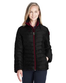 Ladies' Insulated Puffer Jacket - BLACK/ RED - XS (Color: BLACK/ RED, Size: S)