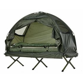 1 Person Folding Pop Up Camping Cot Tent (cot sold separately) (orange,green: ArmyGreen, Type: Camping Tent)