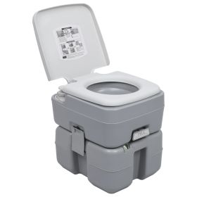 Portable Camping Toilet Gray 5.3+2.6 gal (orange,green: Grey)