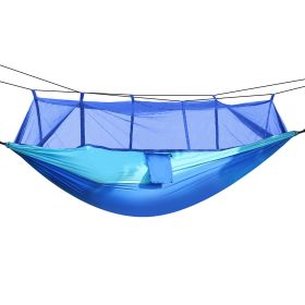 Portable Nylon  Hommock  with Mosquito Net (orange,green: Blue)