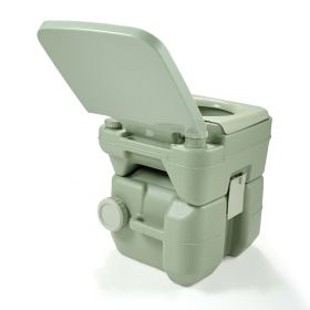 5 Gallon Portable Toilet (orange,green: Greyish green)