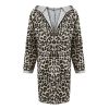 Fashion Autumn and Winter Coats Sexy Leopard Hooded Cardigan Print Jacket