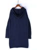 Plus Size Button Front Solid Hoodie Cardigan Coat; Women's Plus Elegant Medium Stretch Longline Coat