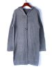 Plus Size Button Front Solid Hoodie Cardigan Coat; Women's Plus Elegant Medium Stretch Longline Coat