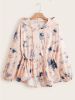 Tie Dye Print Drawstring Hooded Jacket; Women's Fashion Casual Spring Fall Outerwear