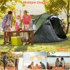 Waterproof Instant Setup Tent with 4 Tent Poles 2 Mosquito Net Windows with Carrying Bag