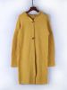 Plus Size Button Front Solid Hoodie Cardigan Coat; Women's Plus Elegant Medium Stretch Longline Coat