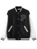 Plus Size Embroidered Varsity Jacket