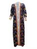 Plus Size Graphic Print Long Sleeve Cardigan; Women's Plus Elegant Slight Stretch Cardigan; Coat