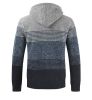 Men's Hooded Sweaters Jacket Heavyweight Full Zip Strips Patchwork Hoodies with Pockets 4 Colors